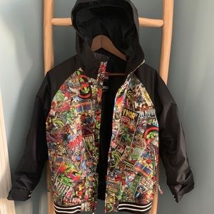 Burton Marvel Youth Boys Winter Snowboard Jacket Large